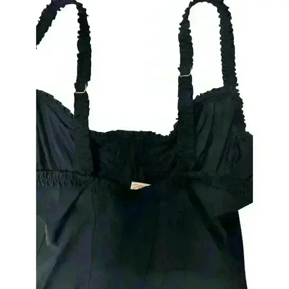 TORY BURCH ONE PIECE SOLID RUFFLE UNDER WIRE BLACK S/P SWIMSUIT / BODYSUIT - Picture 10 of 15